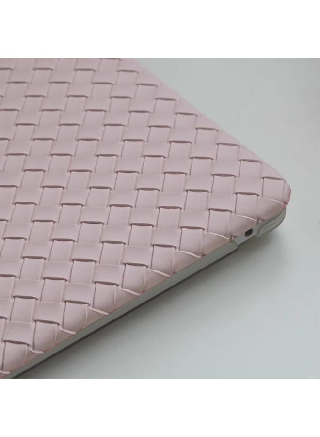 Hard Shell Case for MacBook Air 13 Inch (A1932 (2018–2019), A2179 (2020 Intel), and A2337 (2020 M1), Woven Texture Protective Cover, Scratch-Resistant Laptop Case – (Rose Gold) - Image 5